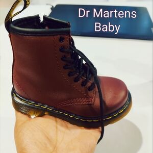 Dr. Martens Kids Cherry Red Boots Size 7"